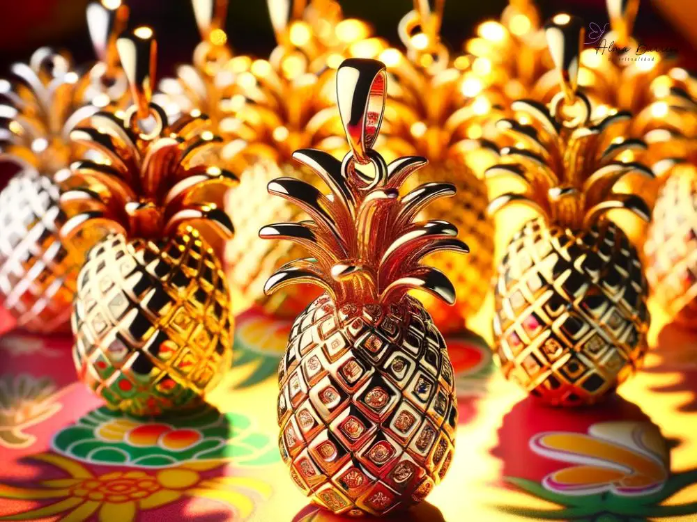 Colgantes De Piña, Símbolo De Buena Suerte