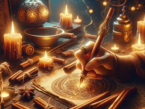 Inscripciones Mágicas: Escribir Deseos de Prosperidad en Ramas de Canela
