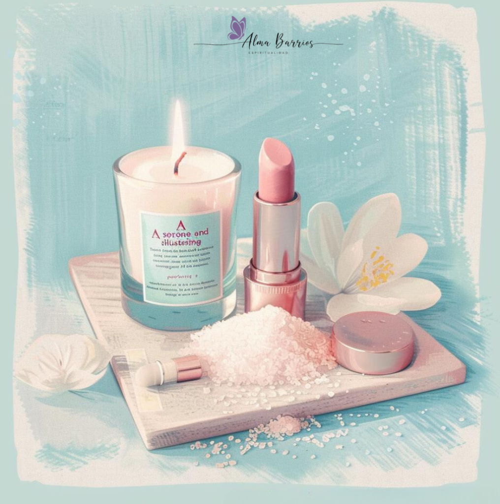 Amuleto para Tener Confianza al Hablar Ritual con Labial, Vela y Sal Marina
