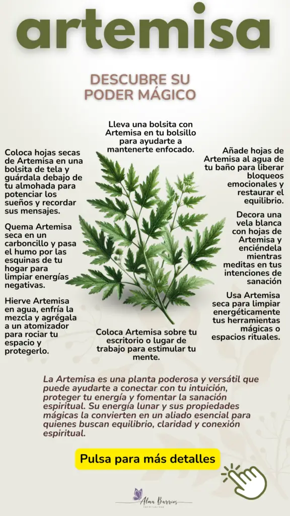 Descubre las propiedades mágicas de la Artemisa: una planta sagrada para la protección, la intuición y la sanación. Aprende a usarla en rituales para limpiar energías, potenciar sueños y conectar con lo divino. ¡Explora su magia lunar y ancestral! #ArtemisaMágica #RitualesDeProtección #EnergíaLunar #MagiaNatural #RitualesEspirituales