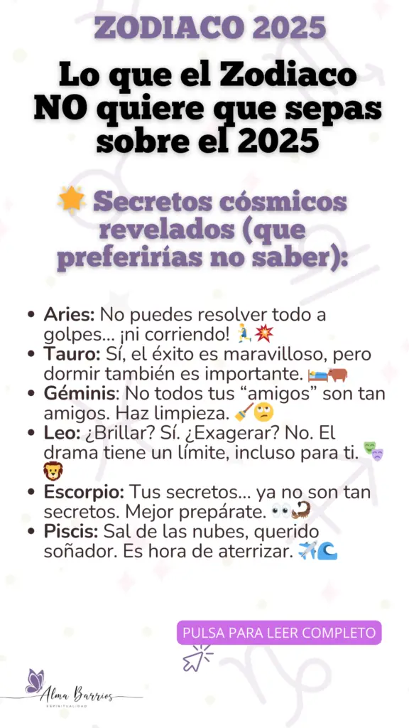  Lo que el Zodiaco NO quiere que sepas sobre el 2025 
Descubre las verdades incómodas y lecciones que cada signo enfrentará este año. ¡Prepárate para lo que viene! 

#Zodiaco2025 #Astrología #Horóscopo2025 #PrediccionesZodiacales #SignosDelZodiaco