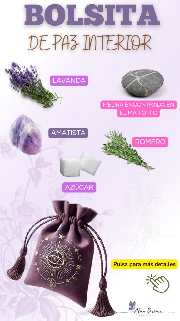 Crea una bolsita mágica de paz interior con ingredientes naturales como lavanda, amatista y romero. Descubre cómo este ritual te ayudará a encontrar equilibrio y armonía en tu vida. #RitualDePaz #BolsitaMágica #EnergíaPositiva #Tranquilidad #ConexiónEspiritual