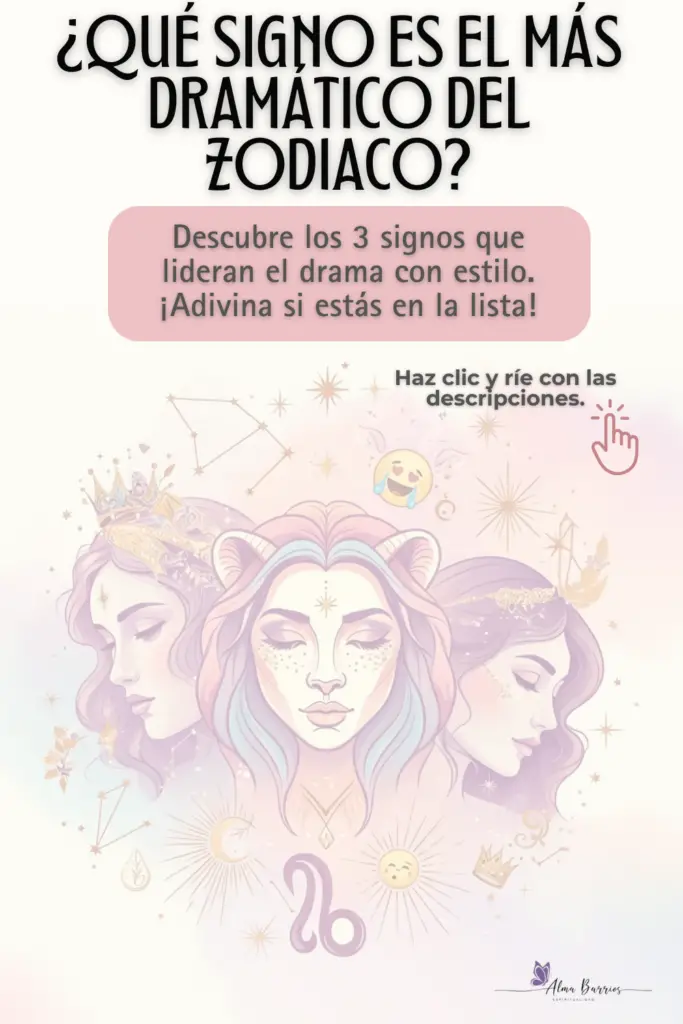 ¿Qué signo zodiacal se lleva la corona al más dramático? Descubre los 3 signos que dominan el drama con humor y estilo. Aprende cómo Leo, Escorpio y Cáncer convierten cada situación en un espectáculo único. Haz clic aquí para reír y leer más. #Astrología #Zodiaco #DramaZodiacal #SignosDramáticos