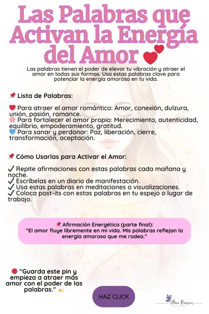 Las palabras que activan la energía del amor