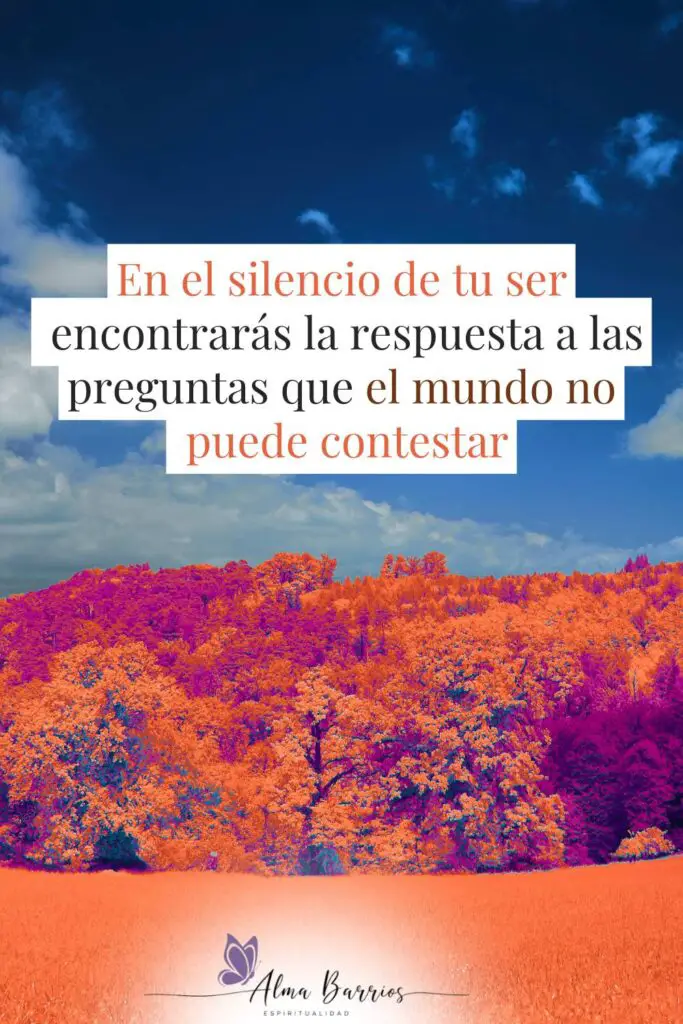 en el silencio de tu ser