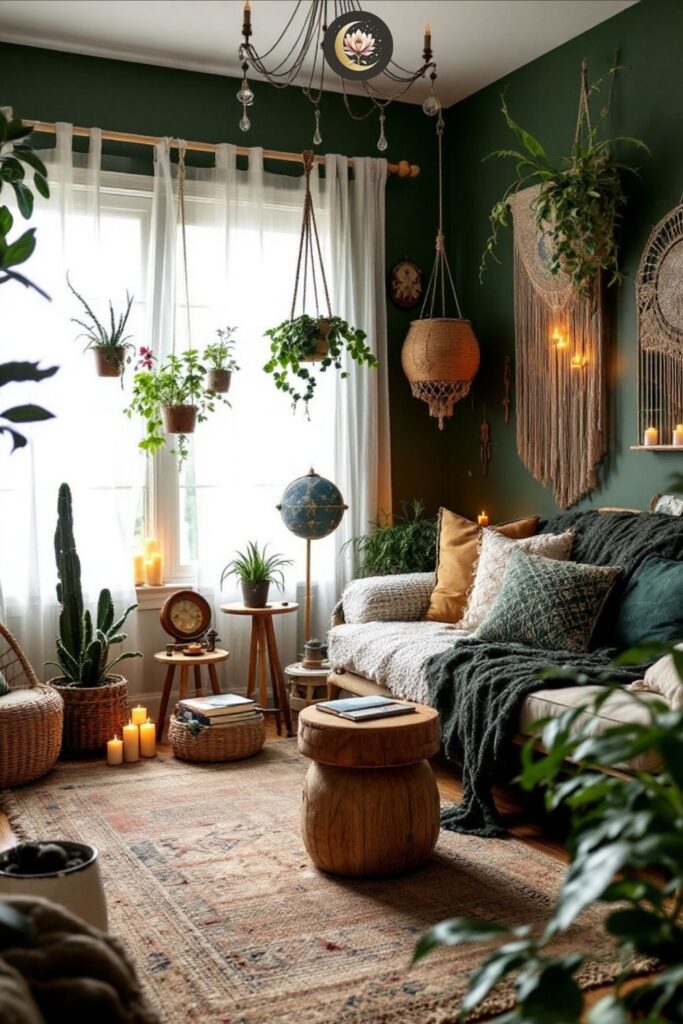 Living Room Witchy Boho Vibes – Cozy & Aesthetic Decor