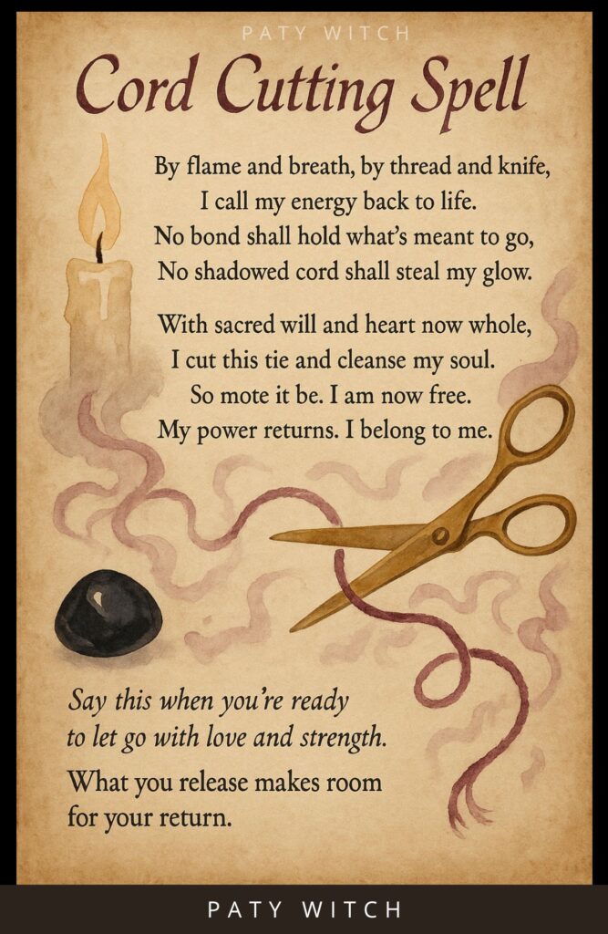 Cord Cutting Spell  Reclaim Your Power + Clear Energetic Ties  