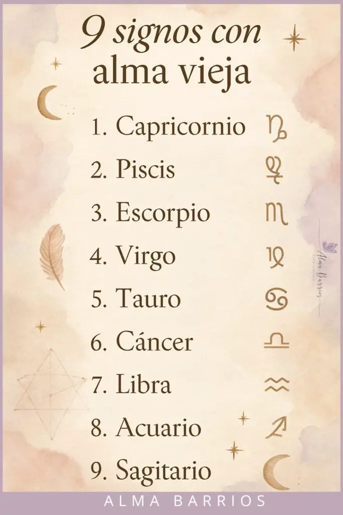 ✨ 9 signos con alma vieja Según la astrología,